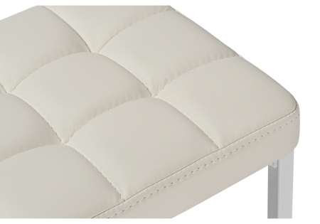 Барный стул Лофт экокожа линкольн белый матовый