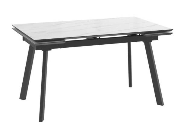 Стол раздвижной Alteza four-140 мрамор светлый, черный
