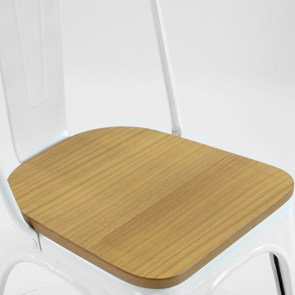 Стул Tolix style Wood белый Стул Tolix style Wood белый