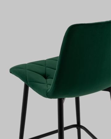 Стул полубарный Одди Diamond велюр темно-зеленый Стул полубарный Одди Diamond велюр темно-зеленый