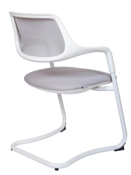 Кресло офисное Diamond СF серый, ткань и пластик и металл, мягкое сиденье, с подлокотниками