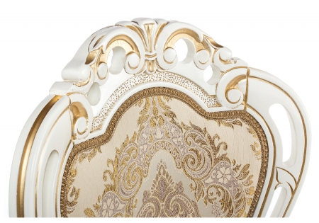 Стул деревянный Bronte молочный с патиной без подлокотников