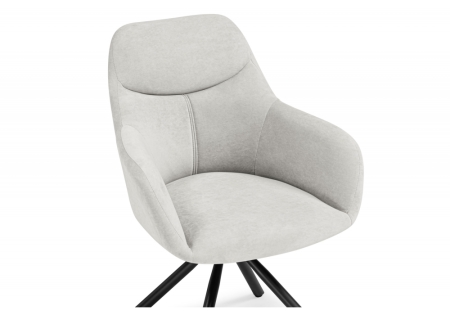 Стул на металлокаркасе Бартон 2 ткань мадера 2, черный матовый