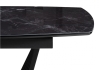 Стол стеклянный Вейл 140(180)х80 черный мрамор, черный