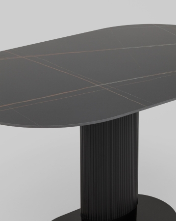 Стол обеденный Mystery 130х80 см черный керамика