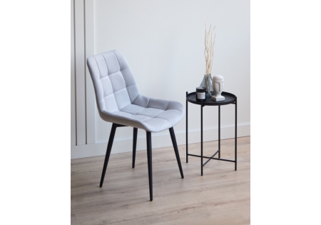 Стул на металлокаркасе Челси 360 К светло-серый (zd 960), черный np