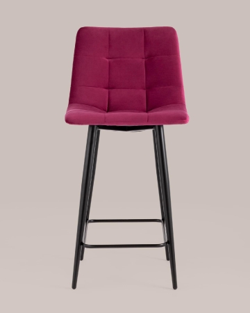 Стул полубарный Джанго велюр винный высота сиденья 60 см