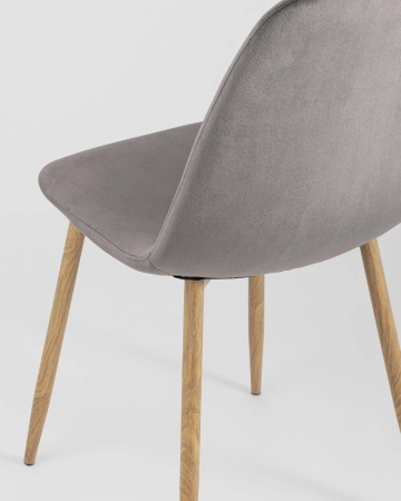 Стул Валенсия велюр серый