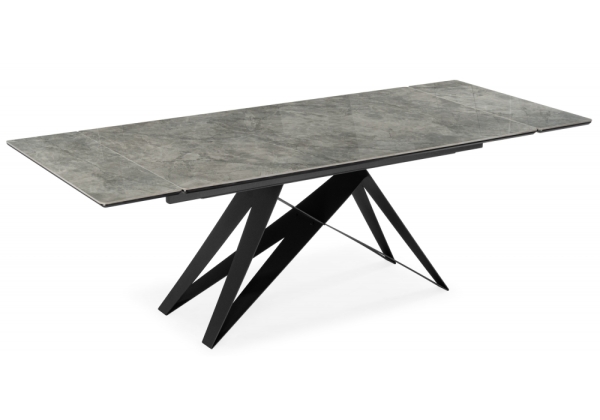 Керамический стол Блэкберн 160(220)х89 серый мрамор baolai, черный Керамический стол Блэкберн 160(220)х89 серый мрамор baolai, черный