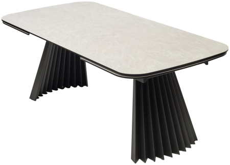 Стол ASTRID 200 TL-102 бежевый мрамор, испанская керамика, темно-серый