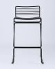 Стул полубарный Danny черный с черной подушкой Стул полубарный Danny черный с черной подушкой