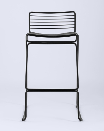 Стул полубарный Danny черный с черной подушкой Стул полубарный Danny черный с черной подушкой