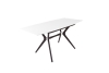 Стол Марко белый и черный, дерево, прямоугольная столешница, раскладной Стол Марко белый и черный, дерево, прямоугольная столешница, раскладной