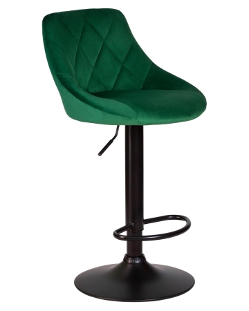 Набор 2 шт Стул барный LOGAN BLACK, зеленый велюр (MJ9-88)