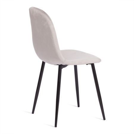 Стул BREEZE (mod. 4724) вельвет и металл, 44х53х87 см, светло-серый и черный