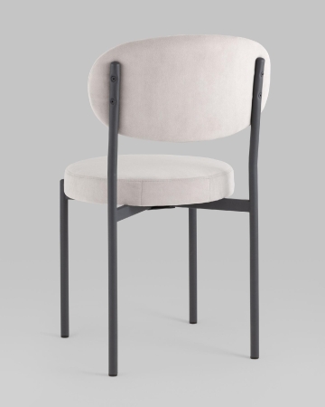 Стул Бриф SN велюр светло-серый каркас антрацитовый муар