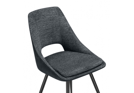 Стул на металлокаркасе Avianus вращающийся темно-серый, черный