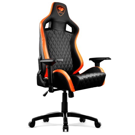 Кресло компьютерное игровое Cougar ARMOR S черный-оранжевый