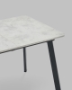 Стол Batu new 120-160/80/76 столешница ЛМДФ ароза светлая подстолье металл черный Стол Batu new 120-160/80/76 столешница ЛМДФ ароза светлая подстолье металл черный