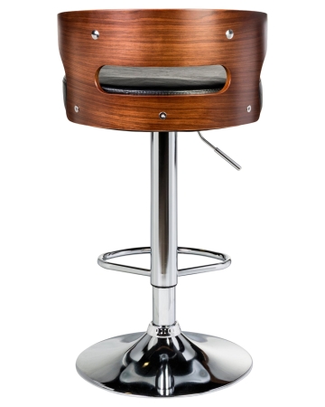 Набор 2 шт Стул барный FRED, коричневое дерево, черный