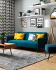Диван прямой Дрезден велюр синий Диван прямой Дрезден велюр синий