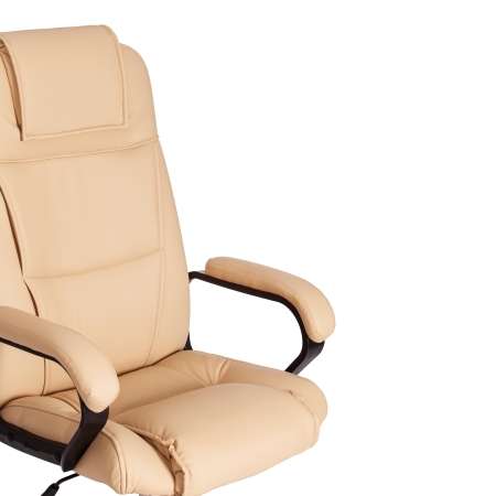 Кресло BERGAMO хром экокожа, бежевый
