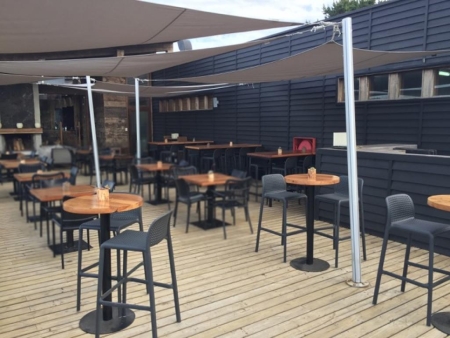 Стул пластиковый барный Lido антрацит