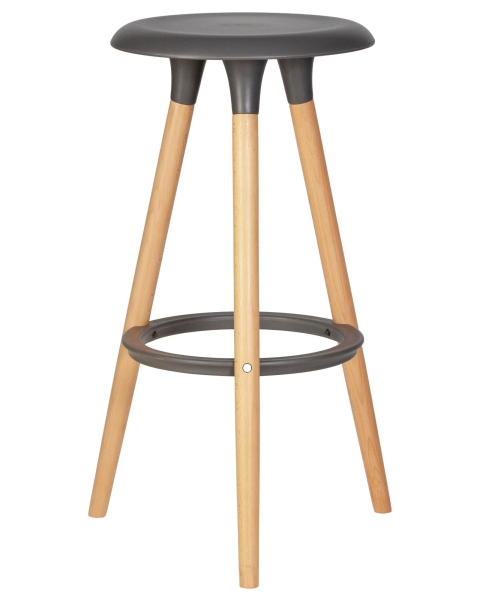 Набор 4 шт Табурет барный ROYCE, ножки светлый бук темно-серый (GR-04)
