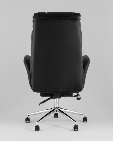 Кресло руководителя TopChairs Solid NC с оттоманкой черный