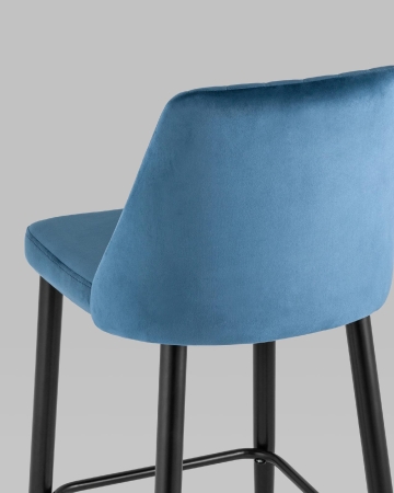 Стул полубарный лофт Альтрон с деревянным сиденьем