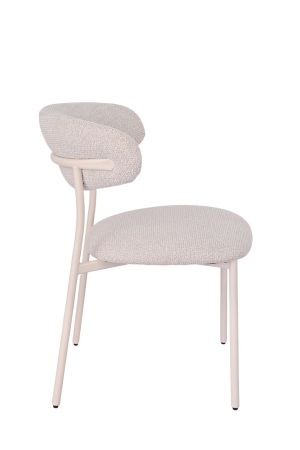 Стул обеденный Ayla серый с белыми ножками