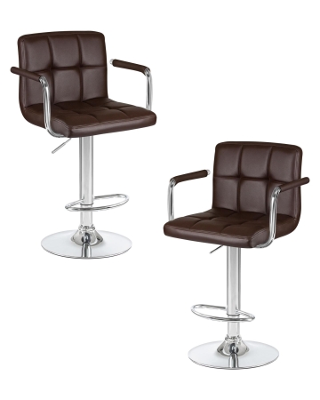 Набор 2 шт Стул барный KRUGER ARM, коричневый