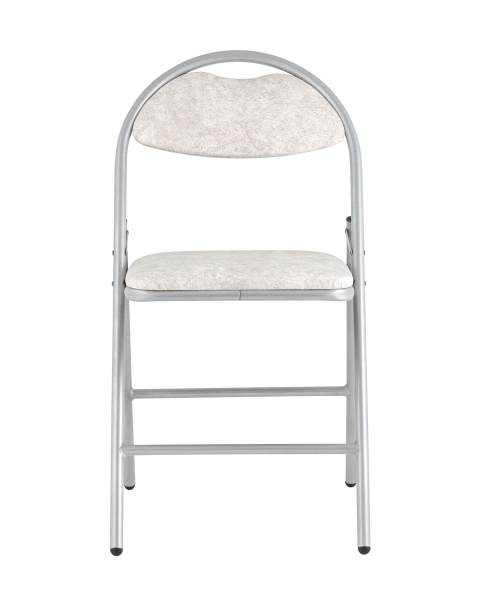 Стул складной Hagen экокожа белый мрамор каркас металлик Стул складной Hagen экокожа белый мрамор каркас металлик