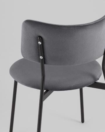 Стул Амелия велюр темно-серый