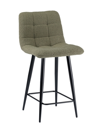 Стул полубарный Base экомех зеленый HUSH 617 60см