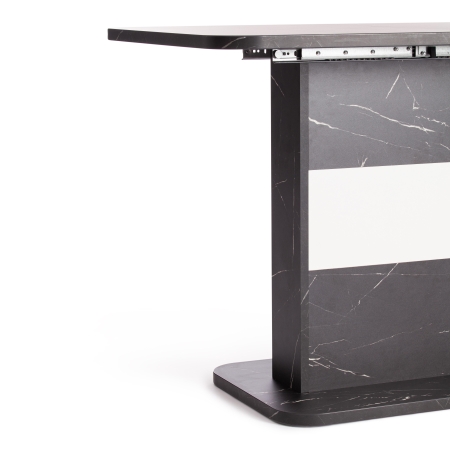 Стол обеденный SMART ЛДСП, 105-140х68,6х75 см, мрамор блэк роял, белый