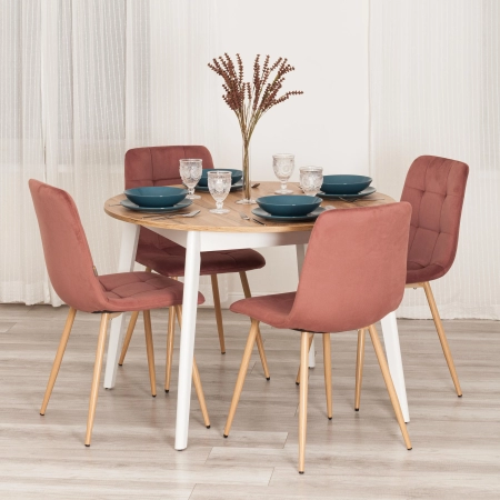 Стул CHILLY красный, велюр и металл, мягкое сиденье, без подлокотников Стул CHILLY красный, велюр и металл, мягкое сиденье, без подлокотников