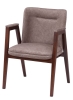 Кресло "Монд" темное дерево и коричневый, дерево и ткань