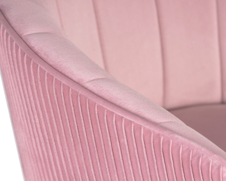 Стул барный DARCY золотой, розовый велюр 1922-16