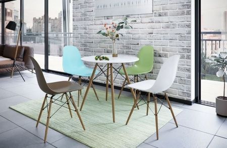 Стол кухонный обеденный круглый Луи с пластиковой столешницей