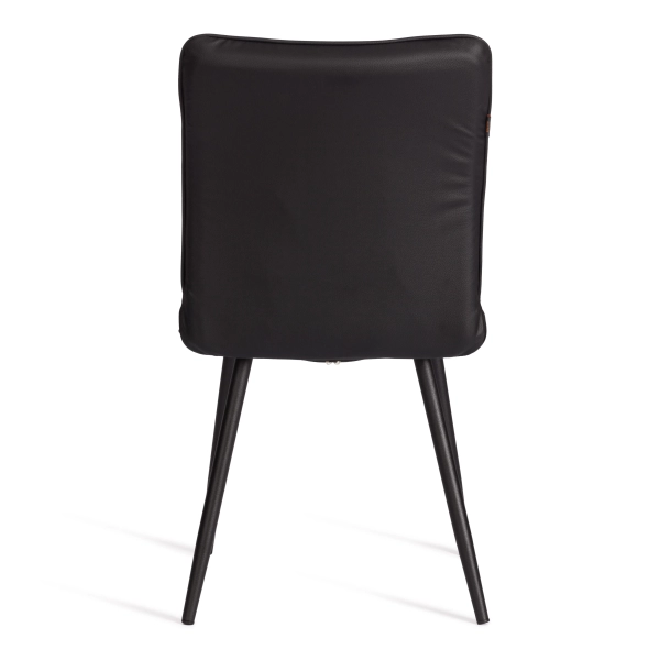 Стул обеденный Bari черный, экокожа и металл, мягкое сиденье, без подлокотников
