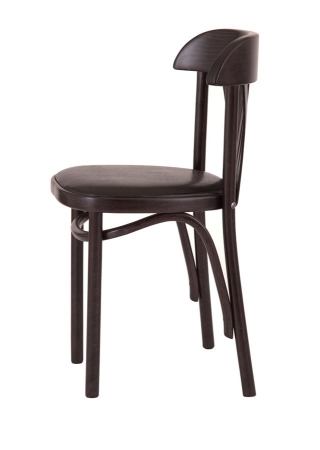 Стул Астра классик мягкий венге, экокожа черная