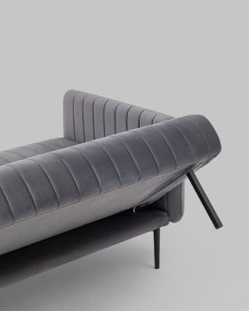 Диван прямой Дрезден велюр серый Диван прямой Дрезден велюр серый