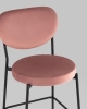 Стул полубарный Барбара NEW велюр пыльно-розовый