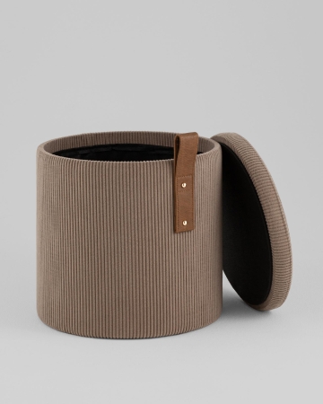 Пуф Руни XS с ящиком вельвет коричневый Пуф Руни XS с ящиком вельвет коричневый