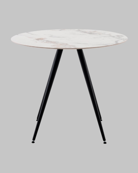 Стол Ники с круглой столешницей из керамики Ice Jade 900 Стол Ники с круглой столешницей из керамики Ice Jade 900