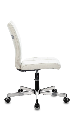 Кресло CH-330M и VELV20 без подлокотников молочный Velvet 20, крестовина металл