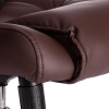 Кресло BERGAMO хром экокожа, коричневый