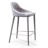 Полубарный стул Douglas бархат серый