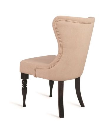 Деревянное кресло Вальс бежевое с темными ножками